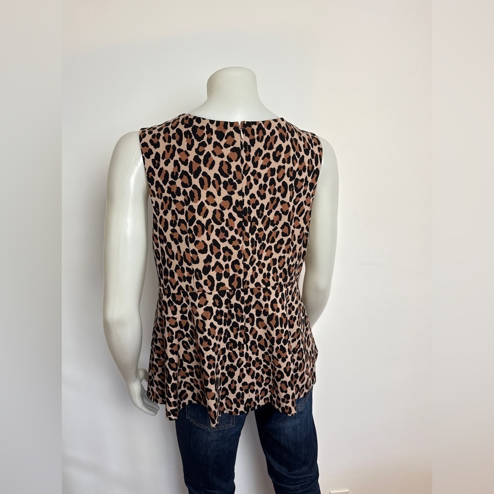 KATE SPADE New York - Spotted Leopard Bow-Knot Sleeveless blouse. 14 - P2P 21" - Picture 7 of 8